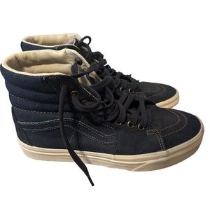 Vans high top denim lace ups size 8